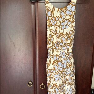 Storia Floral Jumpsuit in Cream and Brown